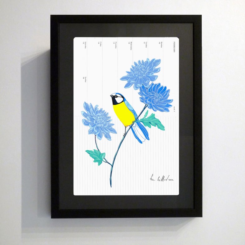 Image of Blue Tit and Clematis