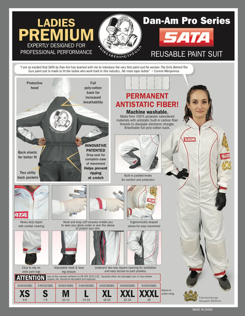 Image of SATA Pro series ladies paint suit