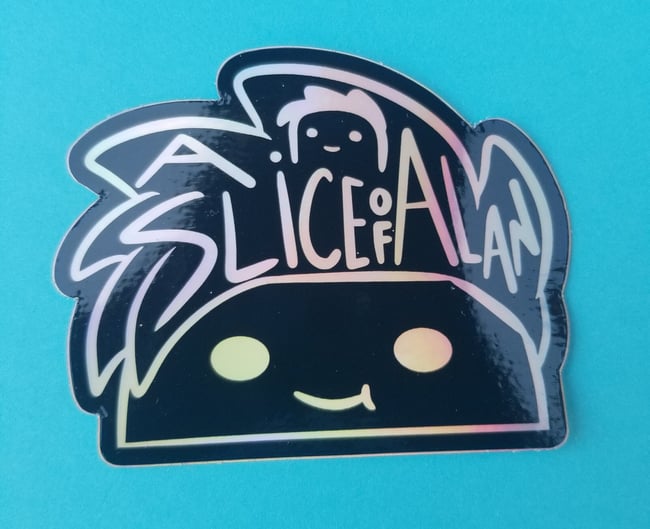 aSliceofAlan HOLOGRAPHIC Sticker