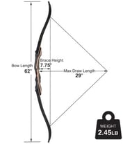 Image 3 of Top Archery 62" Takedown Recurve Bow - Right Hand