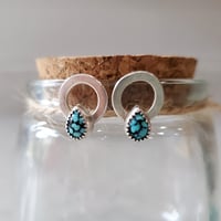 Spiderweb-Kingman Turquoise Earrings