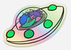 Cosmic Love Holographic Sticker