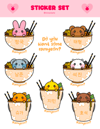 [STICKERS] Ramyeon Set