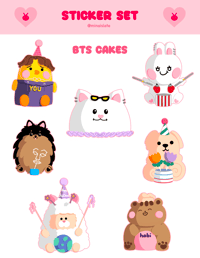 [STICKERS] BTS Cakes Set