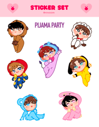 [STICKERS] Pijama Party Set