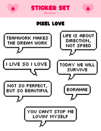 [STICKERS] Pixel Love Set