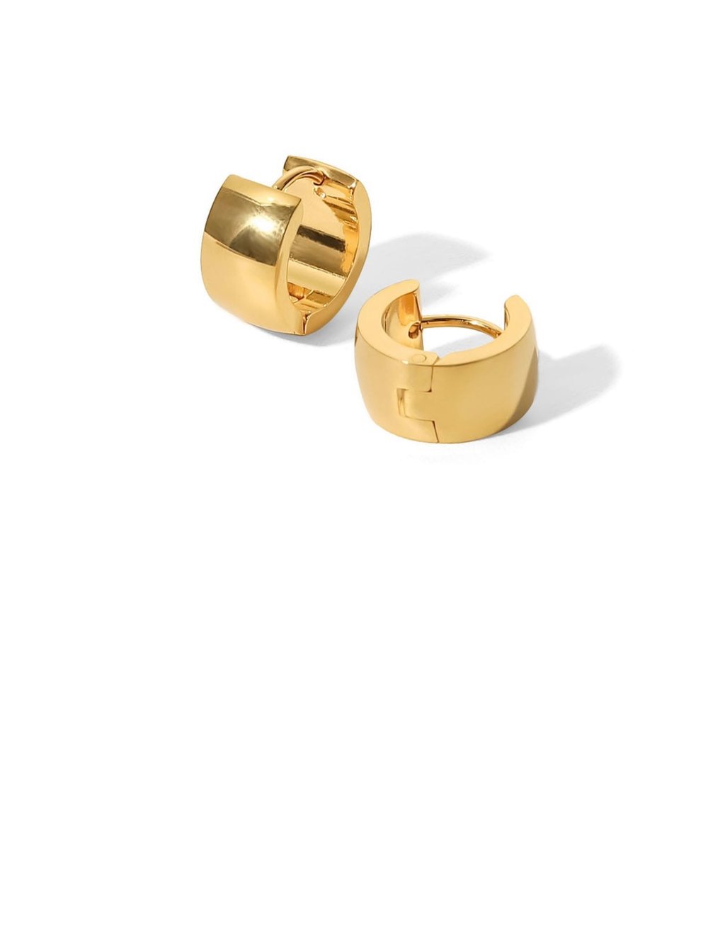 Image of CHUNKY HUGGIE HOOP EARRINGS