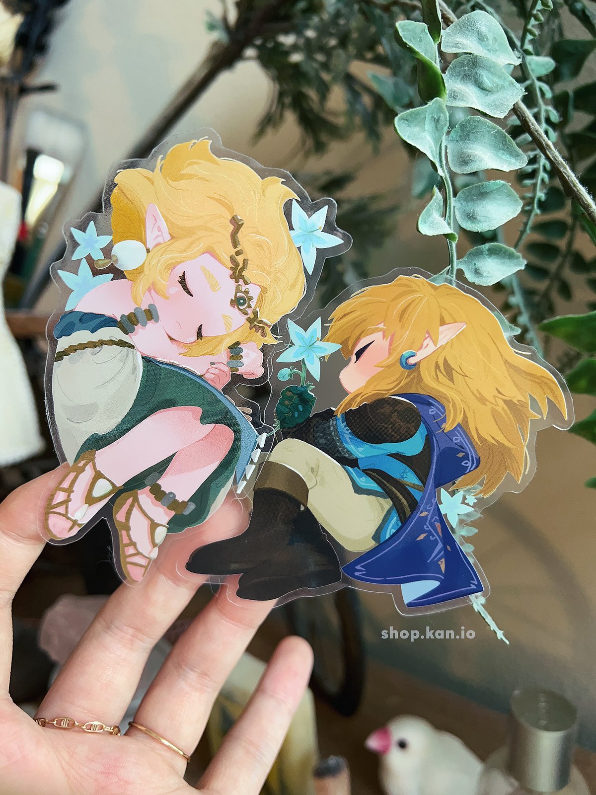 A Little Nap: Link and Zelda Clear Stickers / zelda | kan & ico
