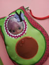 Petite Blythe doll Avocado Frutoso doll bag, blythe doll carrier with waterproof fabric
