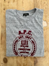 Image 1 of APC LONG SLEEVE FLOCK PRINT T-SHIRT (1) 