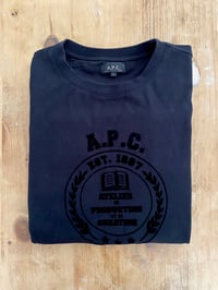 Image 1 of APC LONG SLEEVE FLOCK PRINT T-SHIRT (2)