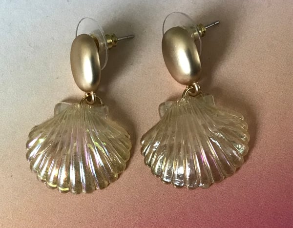 Image of Iridescent shell earrings 