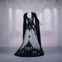 Image 2 of Cathedral moon phases witchy wedding dress gown gothic 