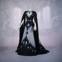 Image 1 of Cathedral moon phases witchy wedding dress gown gothic 
