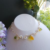 Image 2 of Wire Lemon Flowers Necklace 5 | Lemon Collection