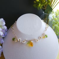 Image 1 of Wire Lemon Flowers Necklace 5 | Lemon Collection