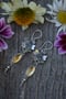 Image of Marigold Flower Marquise-Shaped Citrine Bead Dangle Earrings