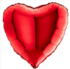 500 x 18" Red Foil Heart Balloons