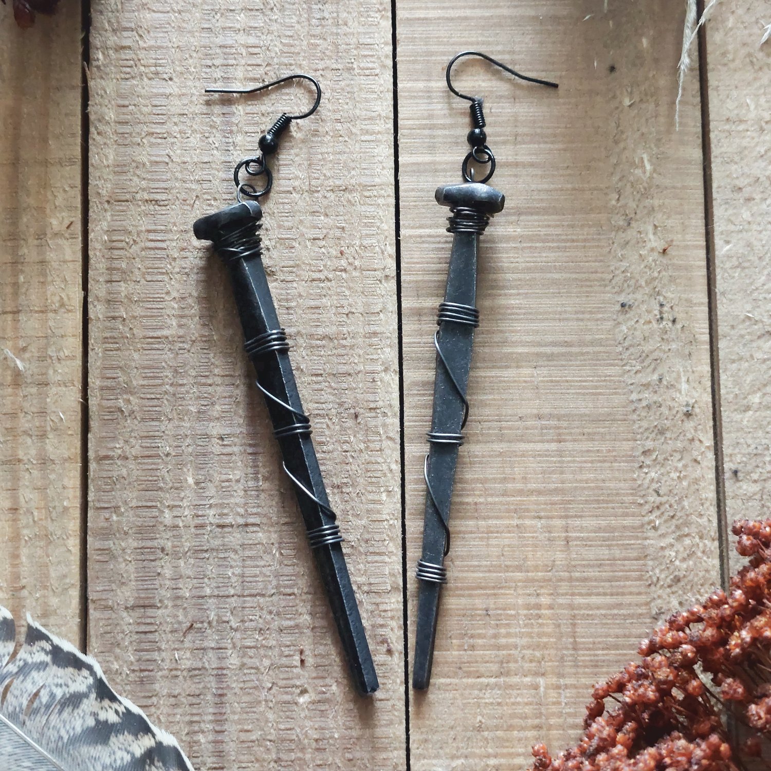 Image of (MTO) Witch nail earrings 3"