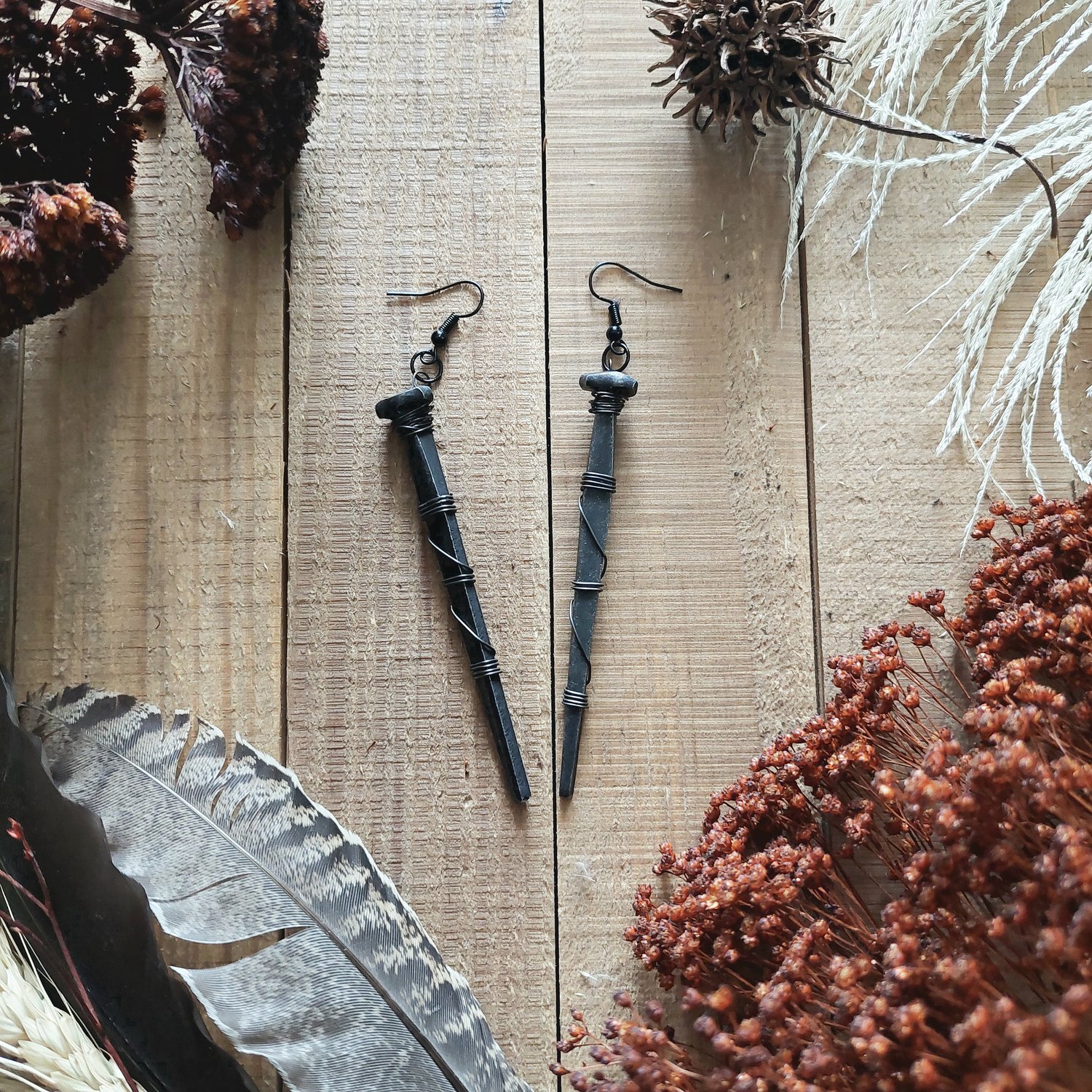 Image of (MTO) Witch nail earrings 3"