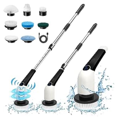 Image of Electric Spin Scrubber, 2023 New Cordless Voice Prompt Shower Cleaning Brush