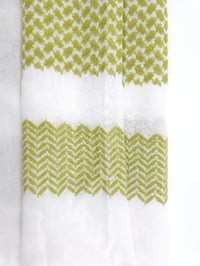 Image 3 of Imperfect Olive and White Keffiyeh (Made in Jordan)