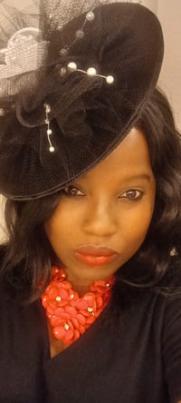 Image 1 of Dazzle Black Fascinator | Lady Temitope Signature Collection