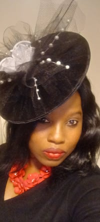 Image 3 of Dazzle Black Fascinator | Lady Temitope Signature Collection