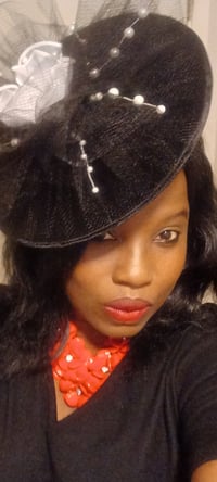 Image 4 of Dazzle Black Fascinator | Lady Temitope Signature Collection