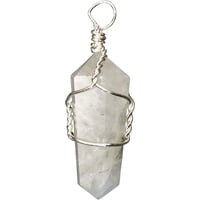 Wire Wrapped Point Pendants - Rainbow Moonstone