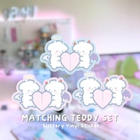 Image 1 of Matching Hearts Teddy Stickers