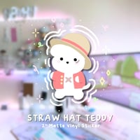 Straw Hat Teddy Stickers