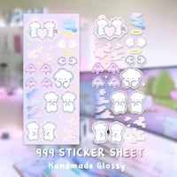 Image 2 of 999 Teddy Sticker Sheet