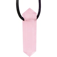 Double Terminated Point Necklace - Rose Quartz 
