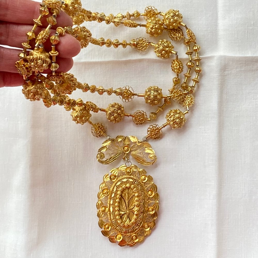 Image of SILVER GOLD GILT NECKLACE