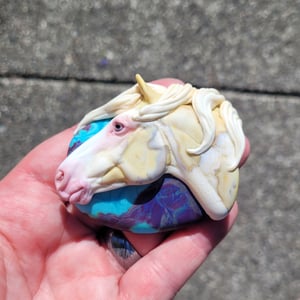 Image of XXL. Loredo Mustang - Flamework Glass Sculpture Bead