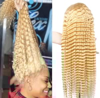 Image 3 of Blonde Deep Wave 13x4 Lace Front Wig 
