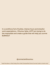 Image 3 of Oumou’s Declassified Burnout Survival Guide