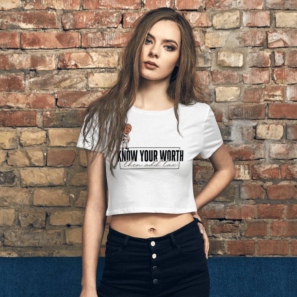 Image of Know Your Worth Women’s Crop Tee