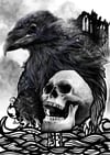 Whitby Raven Print From Original Digital Painting by Dameon Strong - postage included