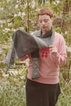 The Brithlen Merino Knitted Scarf- Charcoal 