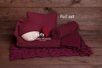 Image 1 of Newborn photo set Macrame Red