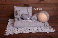 Newborn photo set grey teddy