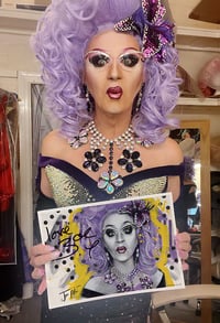 Image 1 of 'Love Zoe' - Funny Girls' DJ Zoe, art print for charity.