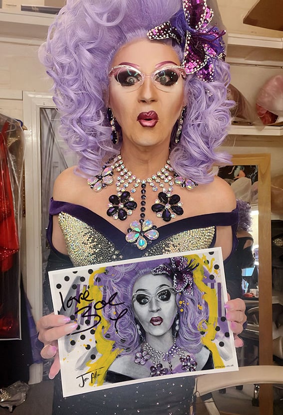 'Love Zoe' - Funny Girls' DJ Zoe, art print for charity.