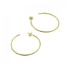 Silver or Gold Large Twisted Shinny Hoop Earrings