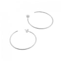 Silver or Gold Large Twisted Shinny Hoop Earrings