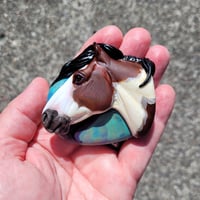 Image 3 of XXL. Dundee - Pinto Horse - Flamework Glass Sculpture Bead