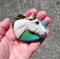 Image 3 of XXL. Canción - Andalusian Mare - Flamework Glass Sculpture Bead