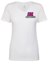 Image 4 of WHITE LET'S RACE V-NECK